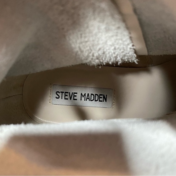 Steve Madden Cate White Leather Heeled Bootie 11M - Picture 12 of 14